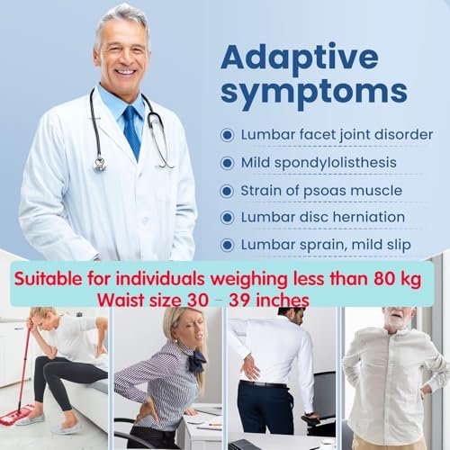HOTMUZ Manual Lumbar Traction Device for Lower Back Pain Relief